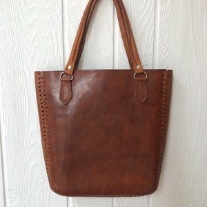 Brown Braided Leather Bag | Made in Mexico